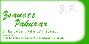 zsanett pakurar business card